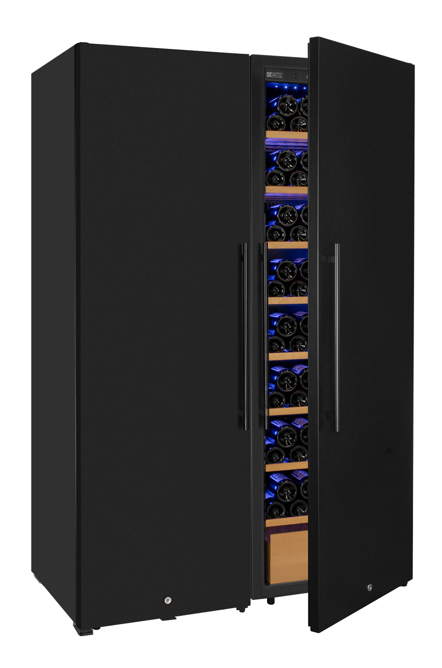 Allavino 185 Bottle Single Zone Wine Vault with Solid Black Left Hinge Door