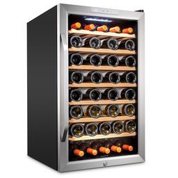 51 Bottle Compressor Wine Cooler Refrigerator - Stainless Steel