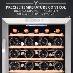51 Bottle Compressor Wine Cooler Refrigerator - Stainless Steel 2