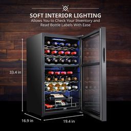 33 Bottle Dual Zone Wine Cooler Refrigerator 1