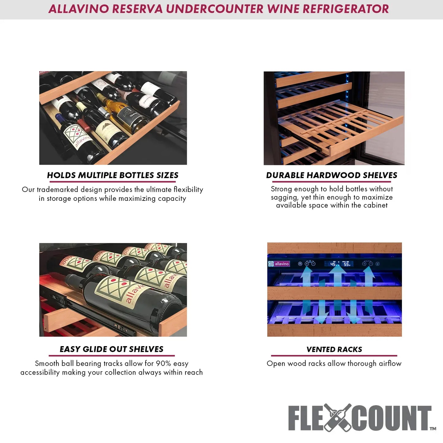 Reserva Series Undercounter Wine Cooler Refrigerator