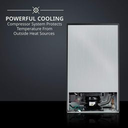 28 Bottle Freestanding Wine Refrigerator Stainless Steel