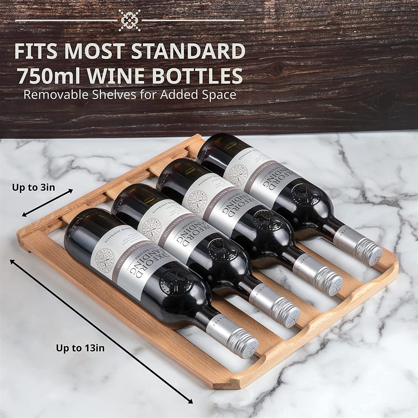 Ivation 24 Bottle Compressor Wine Refrigerator, Freestanding Wine Cooler with Lock, Stainless Steel