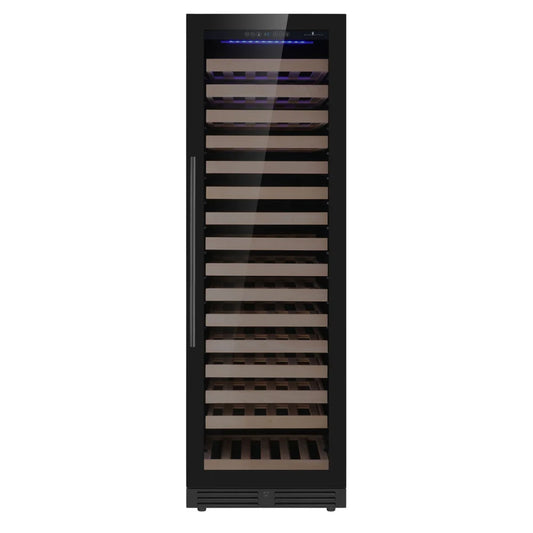 Upright Right Hinge Single Zone Large Wine Cooler With Low-E Glass Door
