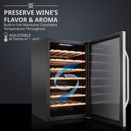 51 Bottle Compressor Wine Cooler Refrigerator - Stainless Steel
