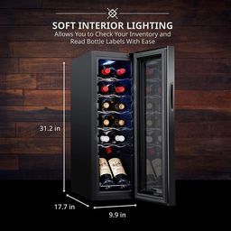 12 Bottle Compressor Wine Cooler Refrigerator