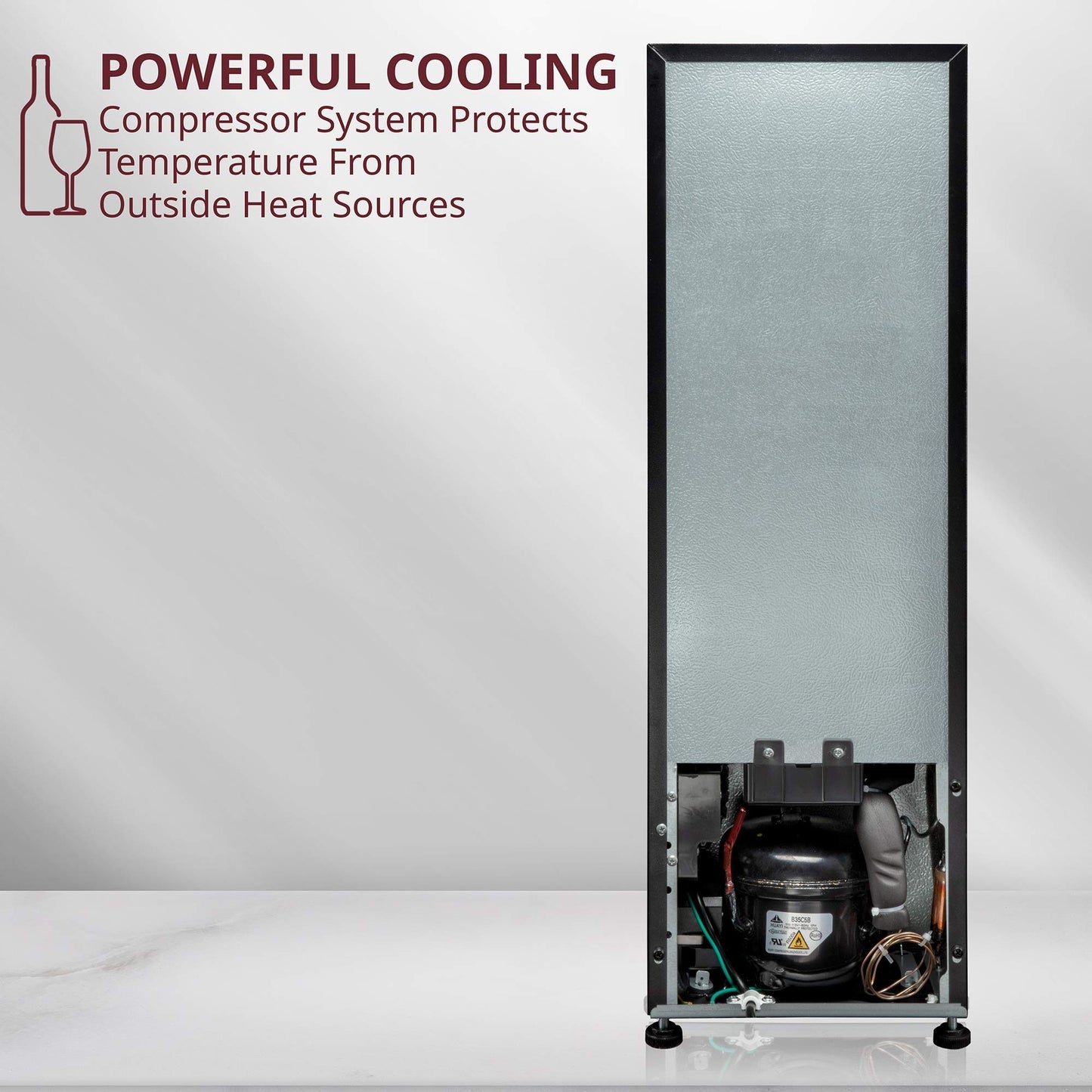 12 Bottle Freestanding 5 Shelf Wine Cooler Refrigerator with Locking Door and Digital Temperature Control