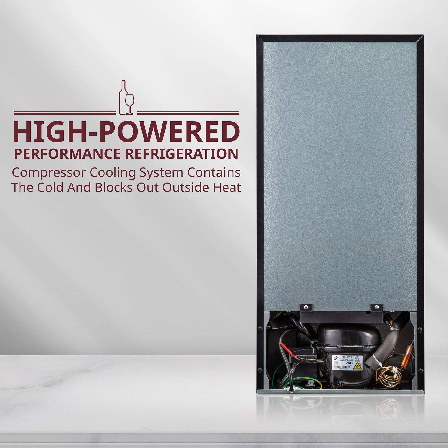 18 Bottle Freestanding Wine Cooler Refrigerator with Locking Door and Digital Temperature Control