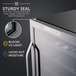 34 Bottle Compressor Wine Cooler Refrigerator - Stainless Steel