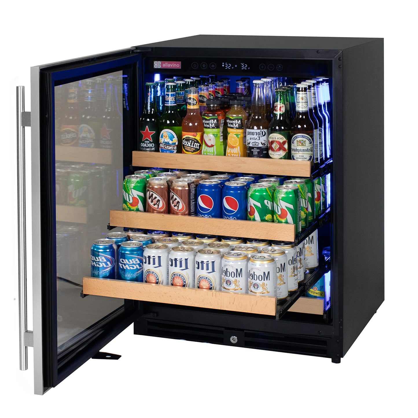 Allavino 24" Wide Reserva Series Stainless Steel Left Hinge Beverage Center