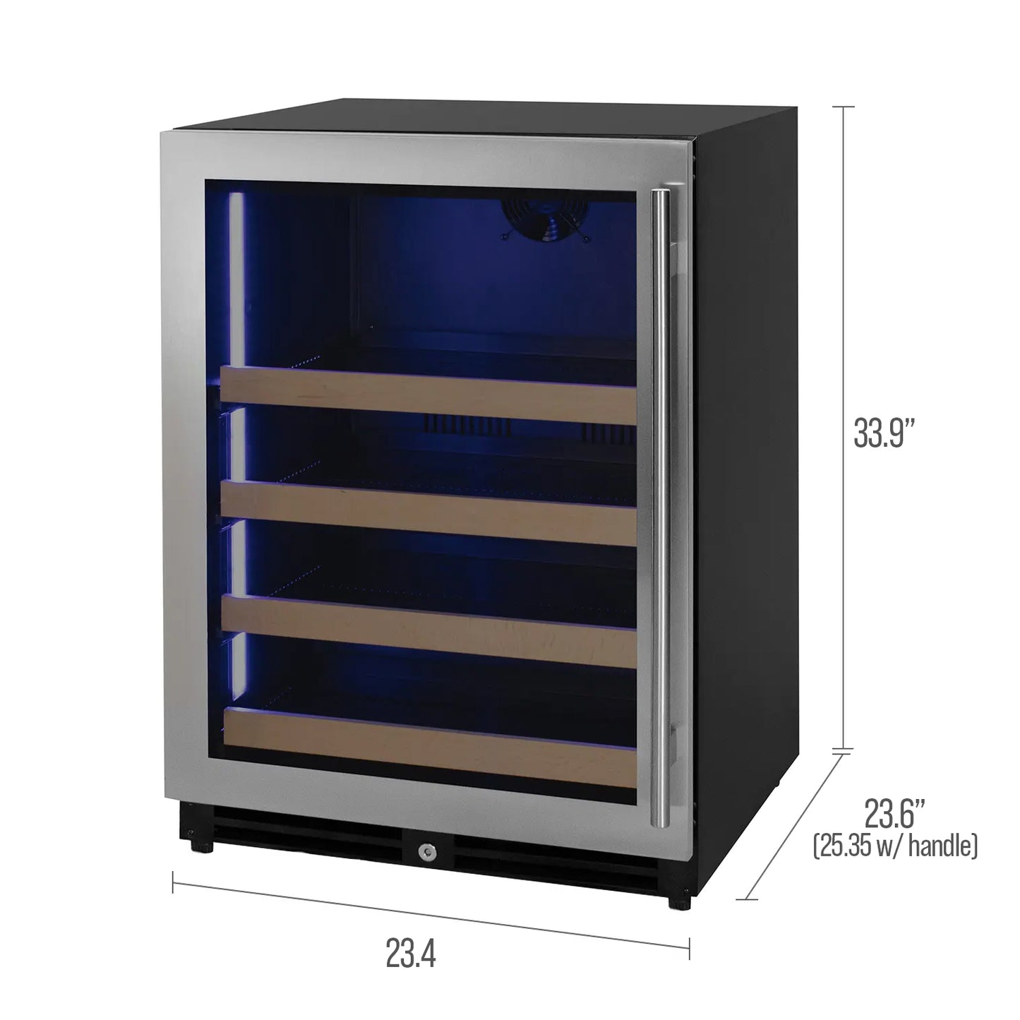 Allavino 24" Wide Reserva Series Stainless Steel Left Hinge Beverage Center