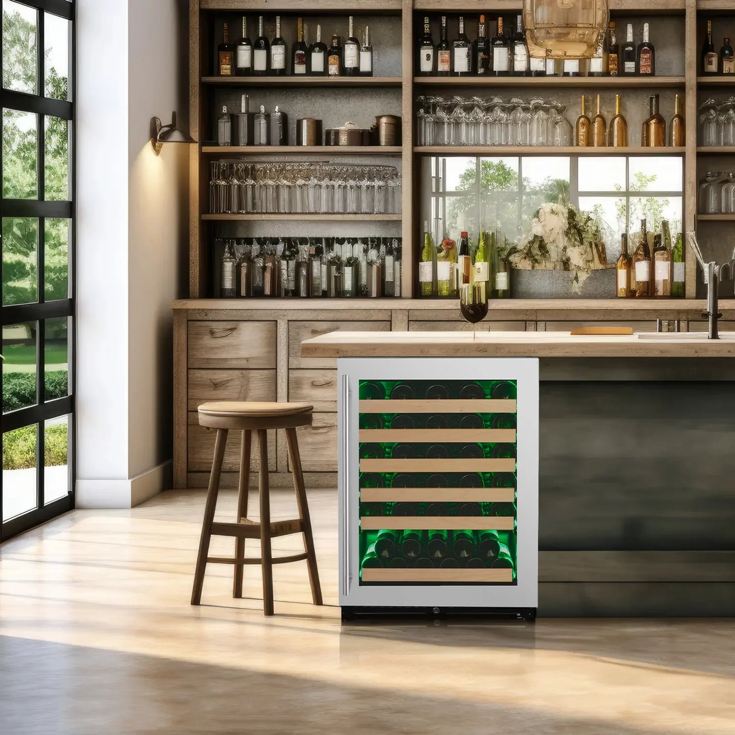 Allavino Reserva Series - 56 Bottle Single Zone Built-in Luxury Wine Refrigerator with Stainless Steel Door - Right Hinge