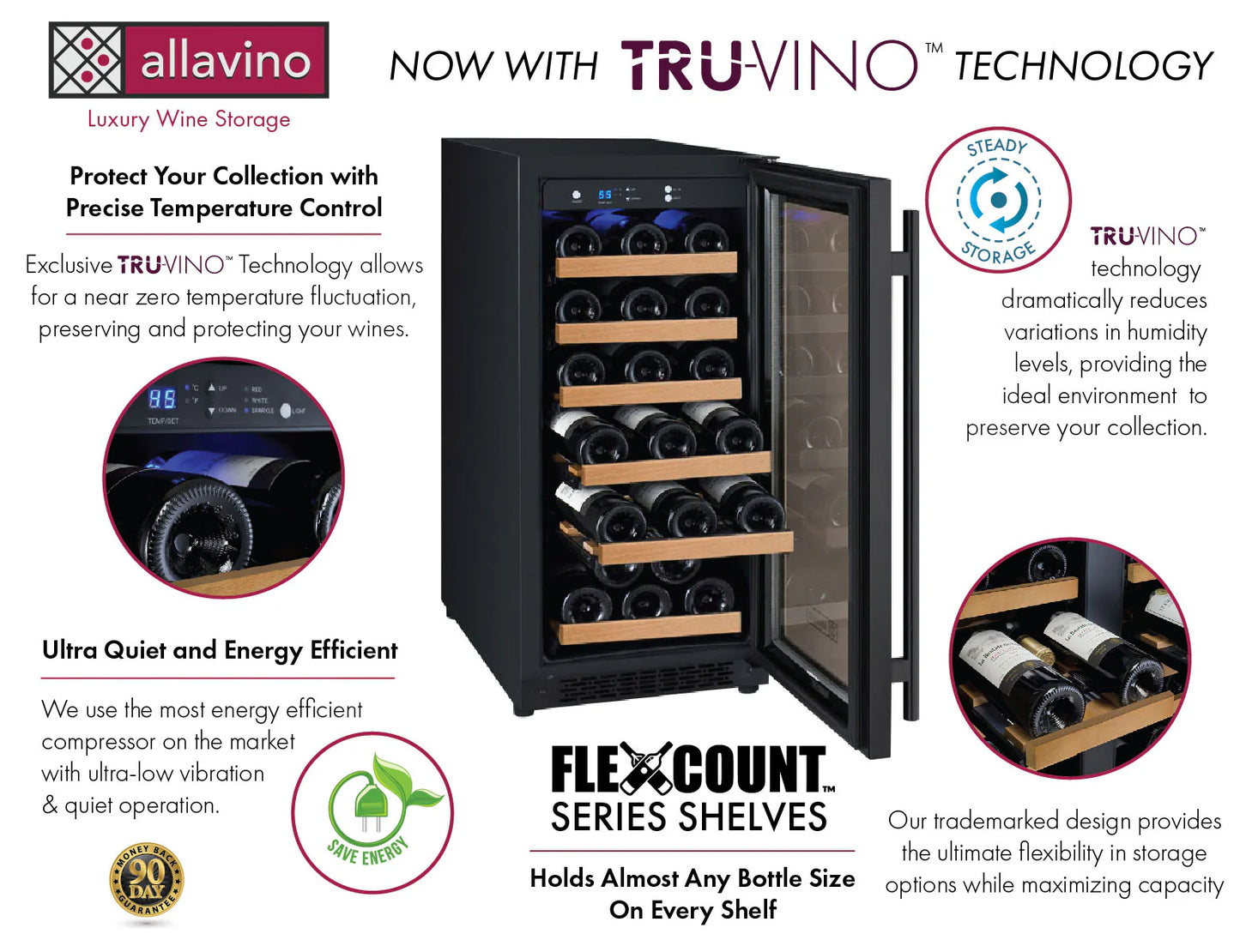 15" Wide FlexCount II Tru-Vino Technology