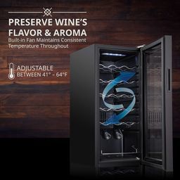 18 Bottle Compressor Wine Cooler Refrigerator