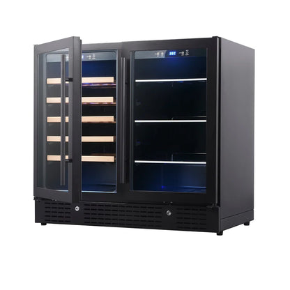 36-inch Beer and Wine Cooler Combination with Low-E Glass Door
