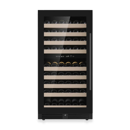 47-Inch Tall Dual Zone Right Hinge Wine Cooler with Low-E Door
