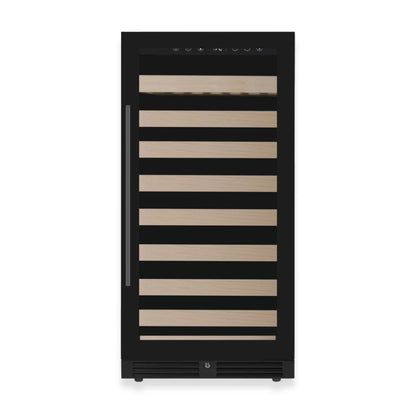 47-Inch Height Left Hinge Single Zone Wine Cooler with Low-E Black Glass Door