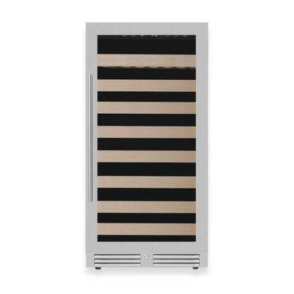 47-Inch Height Left Hinge Single Zone Wine Cooler with Low-E Black Glass Door