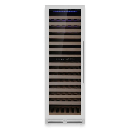 Tall Dual Zone Left Hinge Upright Wine Cooler with Low-E Glass & Silent Cooling