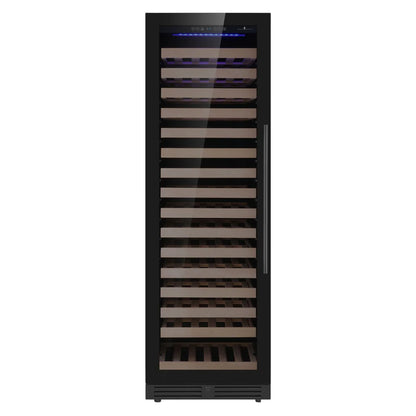 Upright Left Hinge Single Zone Large Wine Cooler With Low-E Glass Door