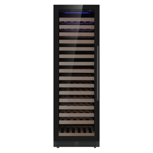 Upright Left Hinge Single Zone Large Wine Cooler With Low-E Glass Door