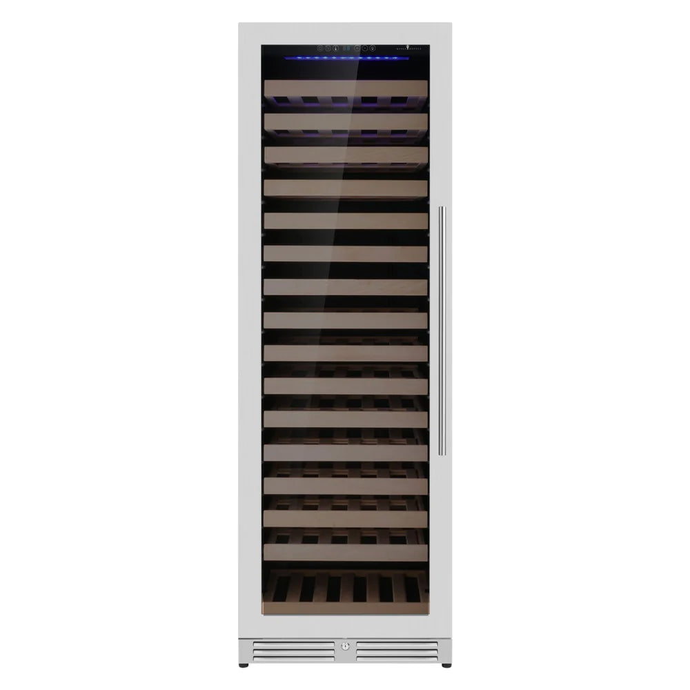 Upright Left Hinge Single Zone Large Wine Cooler With Low-E Glass Door