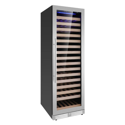 Upright Left Hinge Single Zone Large Wine Cooler With Low-E Glass Door