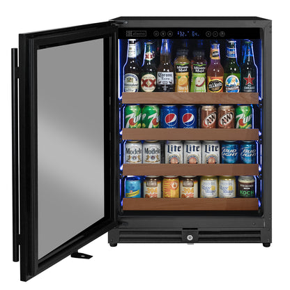 Allavino Reserva 24" Wide Built-In Beverage Center, Black Door, Left Hinge