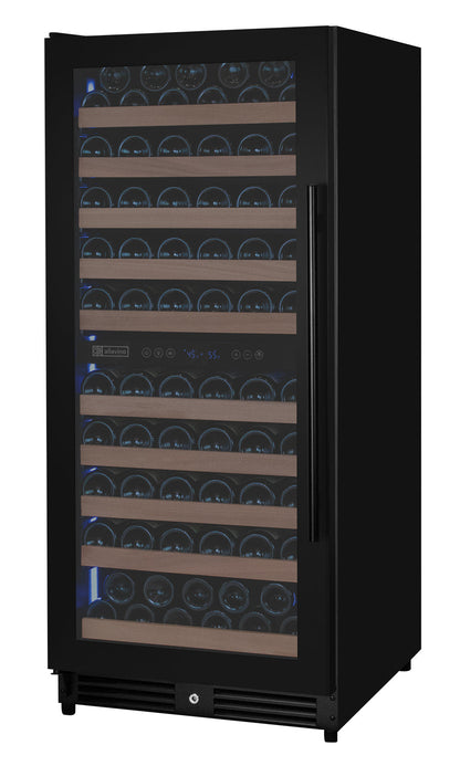 Allavino Reserva 119 Bottle 55" Semi Tall Dual Zone Built-In Wine Refrigerator, Black Metal Door, Left Hinge
