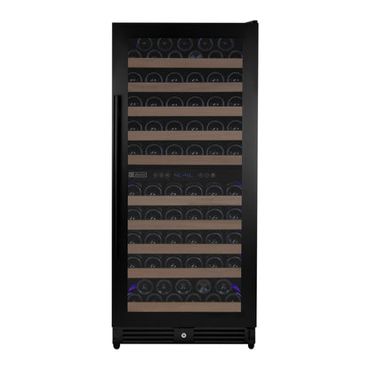 Allavino Reserva 119 Bottle 55" Semi Tall Dual Zone Built-In Wine Refrigerator, Black Metal Door, Right Hinge
