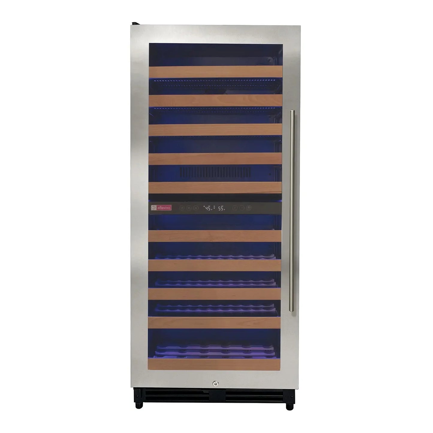 Reserva Series 119 Bottle 55" Tall Dual Zone Left Hinge Stainless Steel Wine Refrigerator