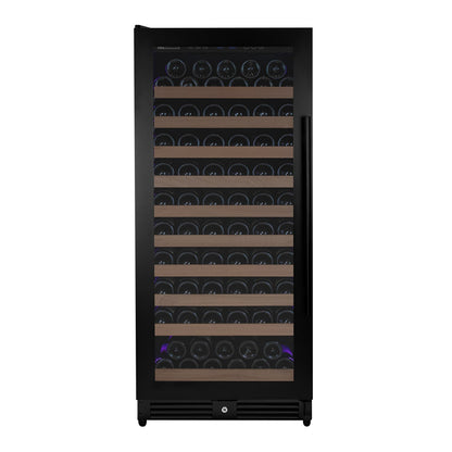 Allavino Reserva 119 Bottle 55" Semi Tall Single Zone Built-In Wine Refrigerator, Black Metal Door, Left Hinge