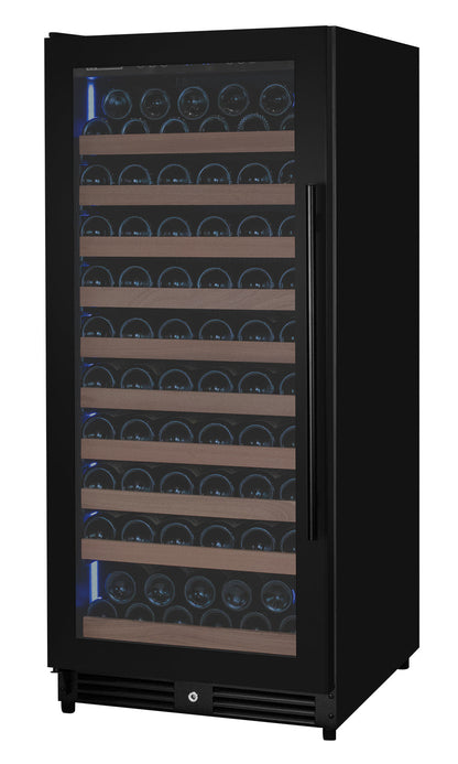 Allavino Reserva 119 Bottle 55" Semi Tall Single Zone Built-In Wine Refrigerator, Black Metal Door, Left Hinge