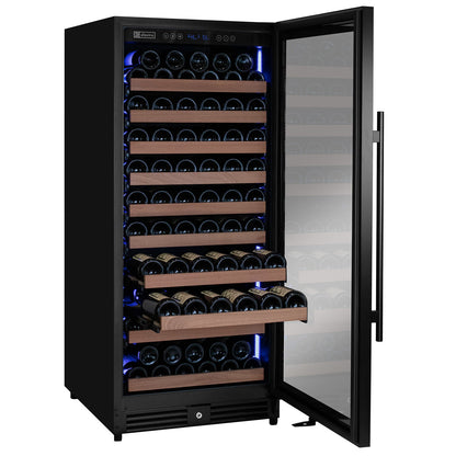 Allavino Reserva 119 Bottle 55" Semi Tall Single Zone Built-In Wine Refrigerator, Black Metal Door, Right Hinge
