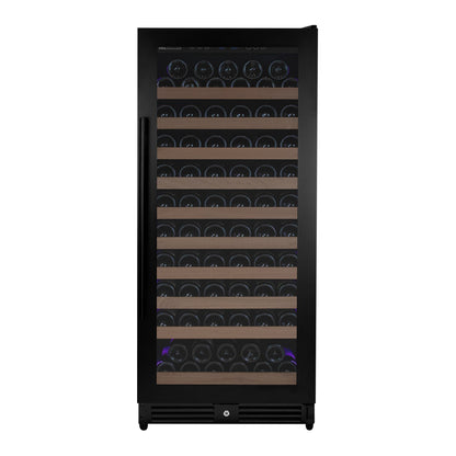 Allavino Reserva 119 Bottle 55" Semi Tall Single Zone Built-In Wine Refrigerator, Black Metal Door, Right Hinge