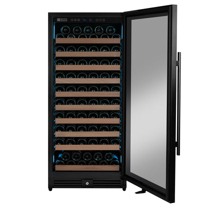 Allavino Reserva 119 Bottle 55" Semi Tall Single Zone Built-In Wine Refrigerator, Black Metal Door, Right Hinge