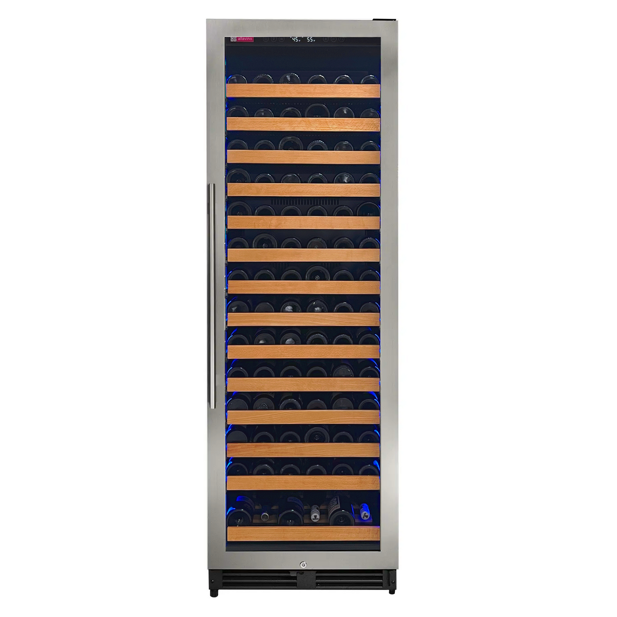Allavino Reserva Series 163 Bottle 71" Tall Single Zone Right Hinge Stainless Steel Wine Cooler Refrigerator