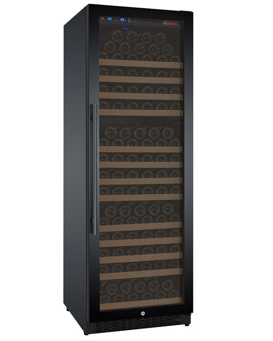 24" Wide FlexCount II Tru-Vino 177 Bottle Single Zone Black Right Hinge Wine Refrigerator