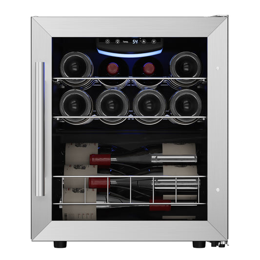 Yeego 12 Bottle Mini Compact Wine Fridge, A Chic Countertop Cooler Designed for Showcasing