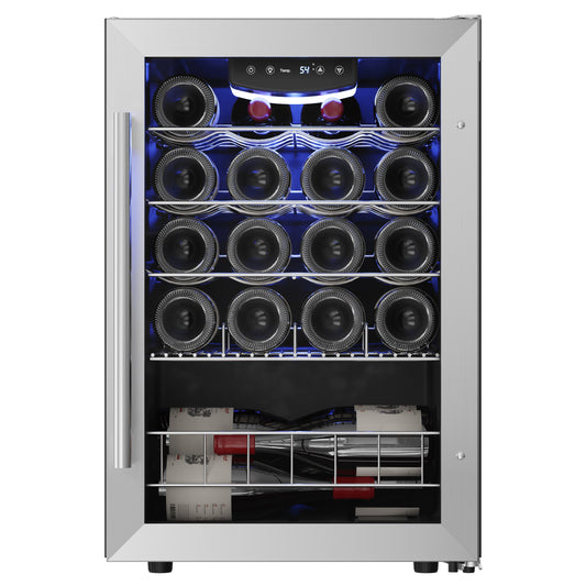 Yeego 20 Bottle Small Compact Wine Fridge, Under Counter, Freestanding or Countertop